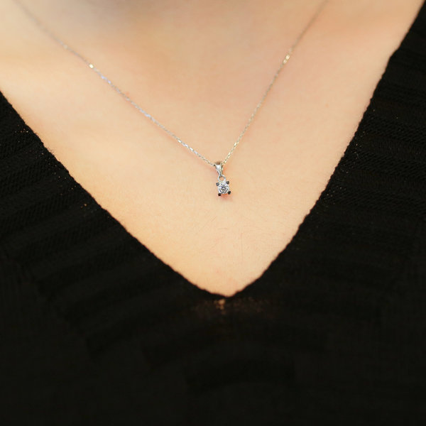 Halskette 0,13 Carat Diamant Anhänger