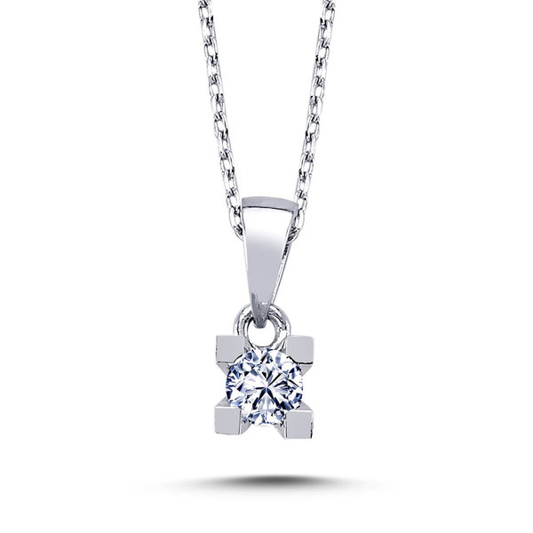 Halskette 0,12 Carat Diamant Anhänger