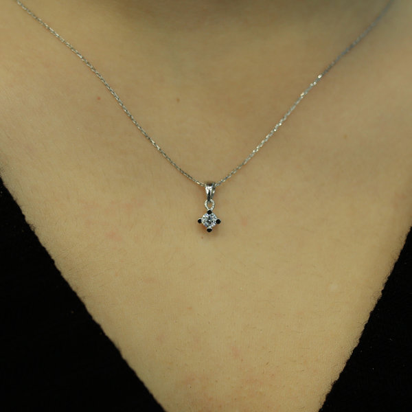 Halskette 0,16 Carat Diamant Anhänger