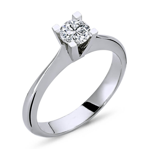 0,45 ct Diamond Engagement Ring Masterpiece 14 carat white gold