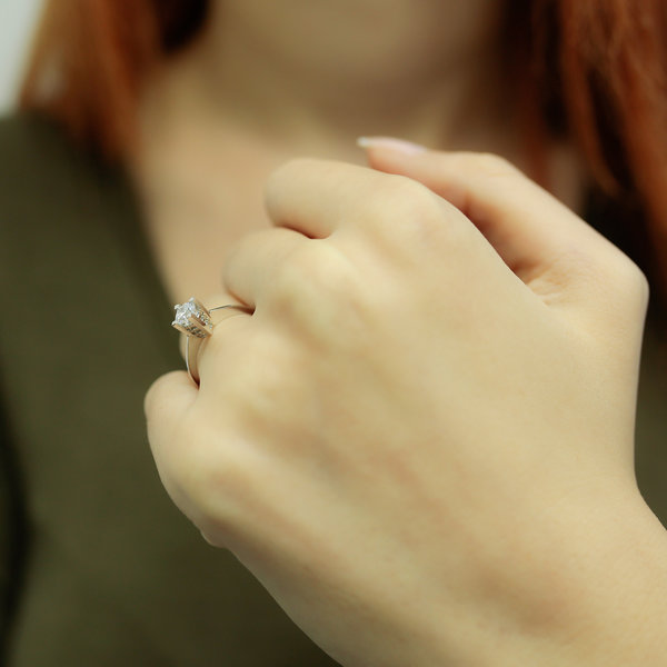 0,40 ct Diamond Engagement Ring Masterpiece 14 carat white gold