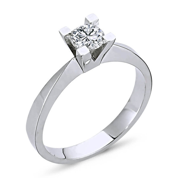 0,45 ct Solitaire Diamond Ring 14 carat white gold