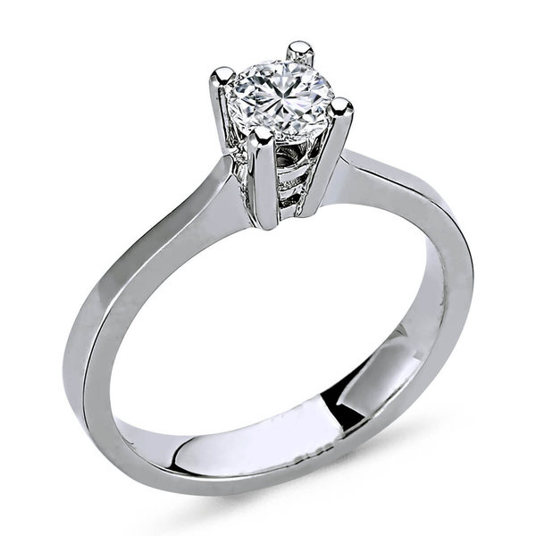 0,46 ct Diamond Engagement Ring Solitaire 14 carat white gold