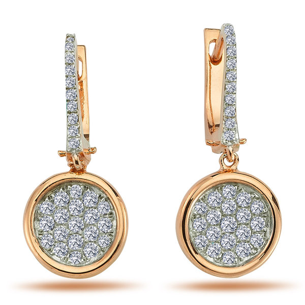 Diamond Drop earring 585 14 carat white gold
