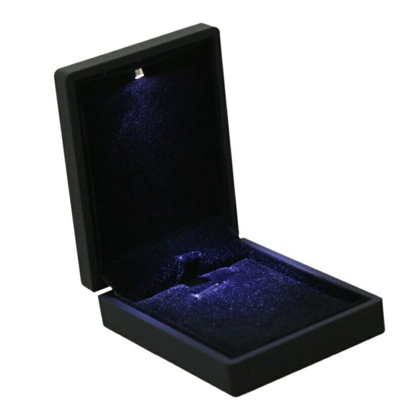LED-Lichtfarbe Ringetui Ring Schachtel Box Schmuckkästchen für Vorschlag 